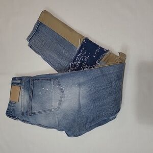 Smoke rise art cargo jeans